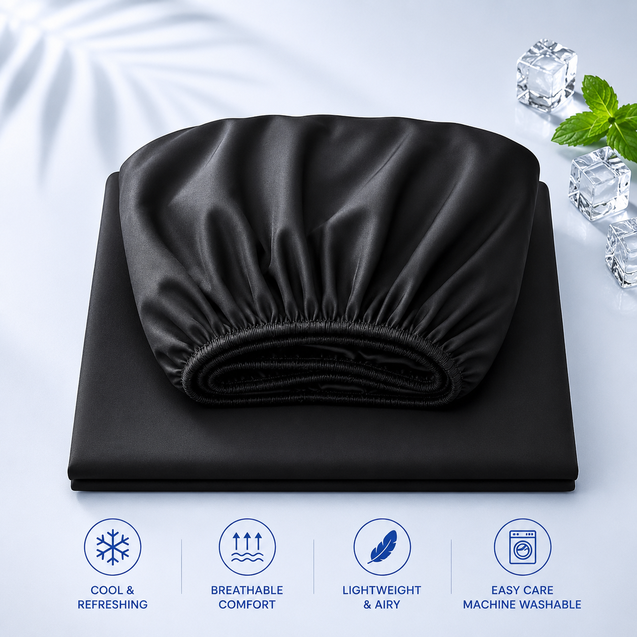 Summer Cooling Fitted Sheet – Breathable, Soft & Skin-Friendly Mattress Cover
