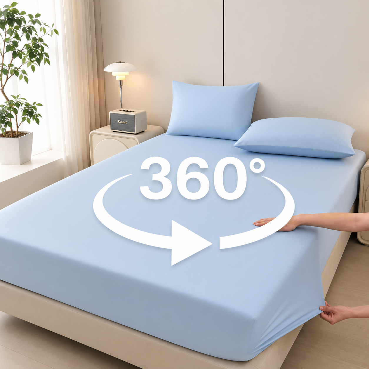 Summer Cooling Fitted Sheet – Breathable, Soft & Skin-Friendly Mattress Cover