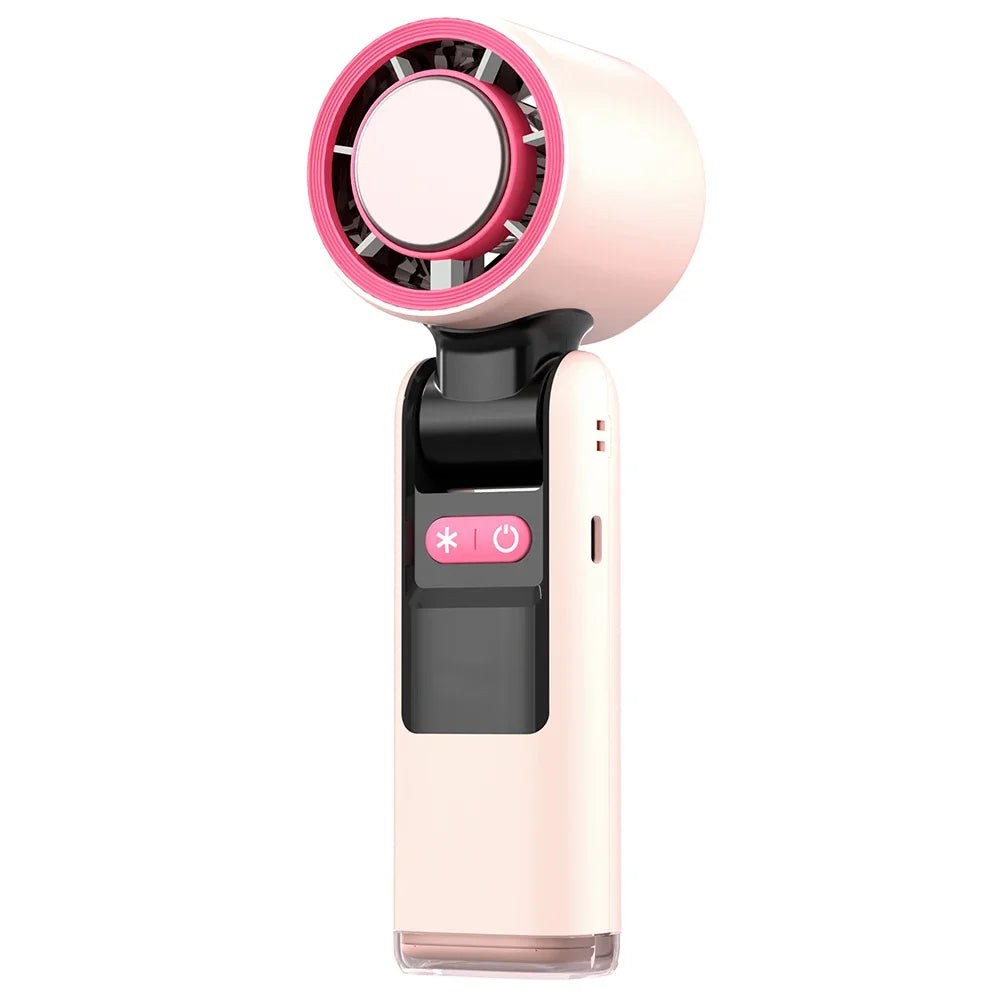 4000mAh Rechargeable Handheld Turbo Fan 199 Gear Wind Speed Semiconductor Refrigeration Cooling Fan Portable Personal Fan