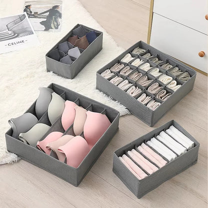 Closets Clothes Organizer Foldable Clothing Underwear Jeans Storage Box Drawer Organizer with Handles Wardrobe OrganizersDivider