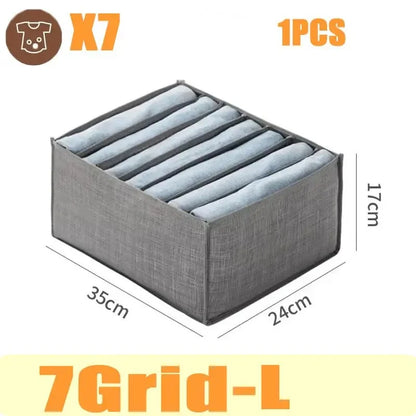 Closets Clothes Organizer Foldable Clothing Underwear Jeans Storage Box Drawer Organizer with Handles Wardrobe OrganizersDivider