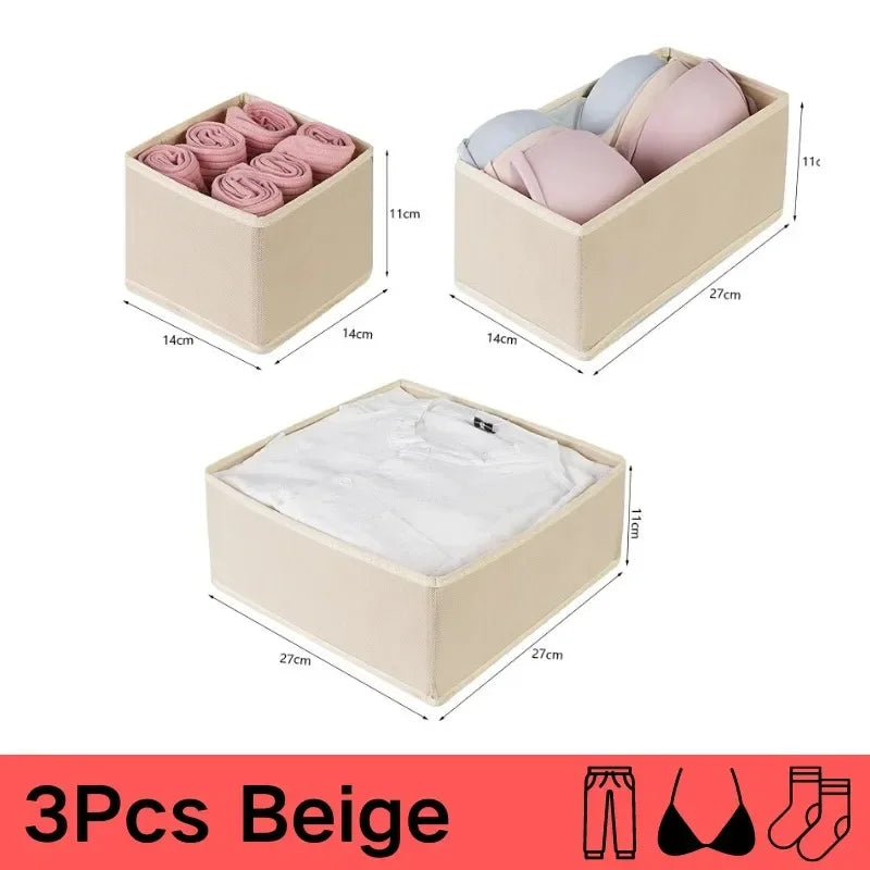 Drawer Organizer Clothes,3pcs Dresser Organizer Bins for Nursery,Closet Organization,Storage Dividers,Clothes