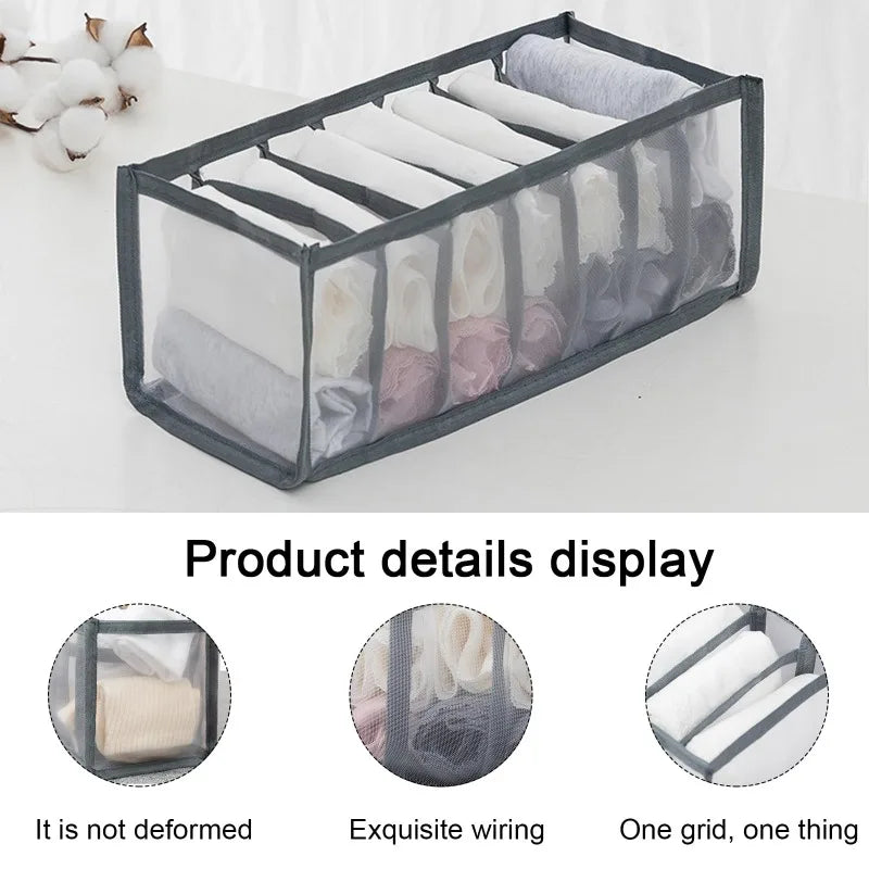 Closets Clothes Organizer Foldable Clothing Underwear Jeans Storage Box Drawer Organizer with Handles Wardrobe OrganizersDivider