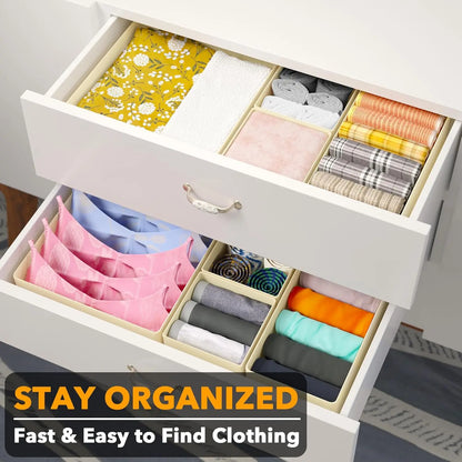 Drawer Organizer Clothes,3pcs Dresser Organizer Bins for Nursery,Closet Organization,Storage Dividers,Clothes
