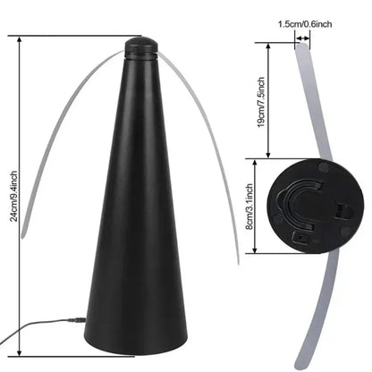 Electric Insect Repellent Fan: USB/Battery Powered Tabletop Fly Killer for Kitchen Outdoor Food Safety Device