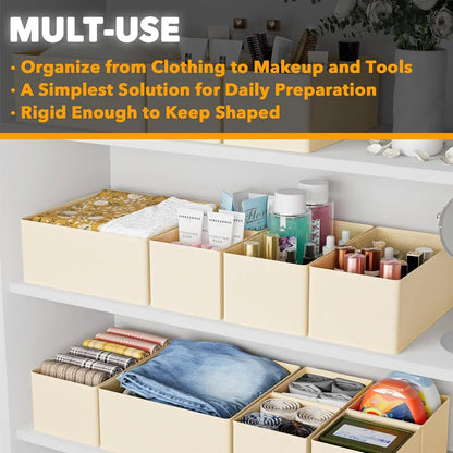 Drawer Organizer Clothes,3pcs Dresser Organizer Bins for Nursery,Closet Organization,Storage Dividers,Clothes
