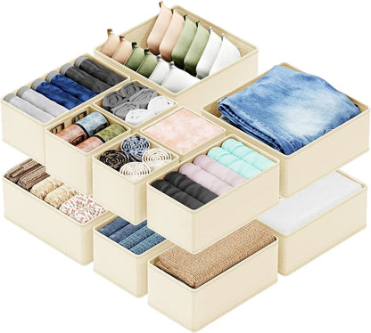 Drawer Organizer Clothes,3pcs Dresser Organizer Bins for Nursery,Closet Organization,Storage Dividers,Clothes