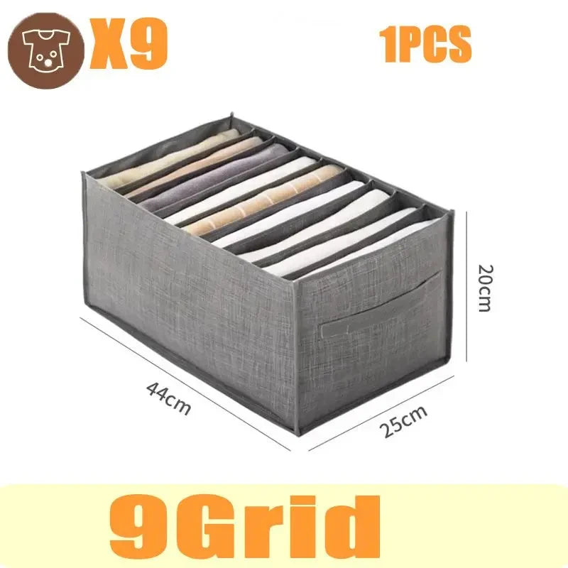 Closets Clothes Organizer Foldable Clothing Underwear Jeans Storage Box Drawer Organizer with Handles Wardrobe OrganizersDivider