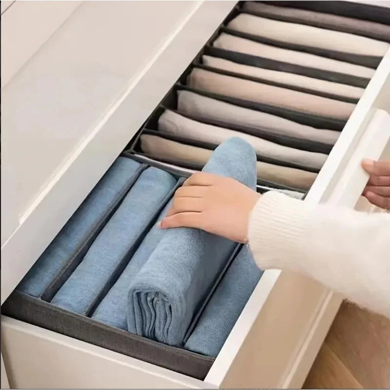 Closets Clothes Organizer Foldable Clothing Underwear Jeans Storage Box Drawer Organizer with Handles Wardrobe OrganizersDivider